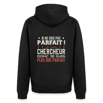 Un Chercheur, le Métier de Rêve Mis à l’Honneur - Veste à capuche bio Premium Unisexe - noir - Dos - Nico (187cm)