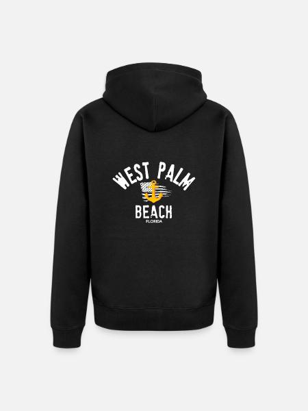 West Palm Beach - Unisex Premium Organic Zip Hoodie - black