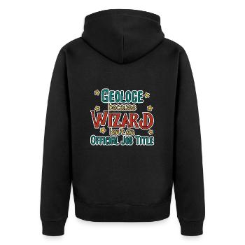 Géologue Magicien Géologie - Veste à capuche bio Premium Unisexe - noir - Dos - Nico (187cm)