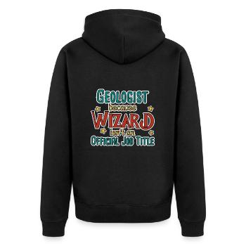 Géologue Magicien Géologie - Veste à capuche bio Premium Unisexe - noir - Dos - Nico (187cm)