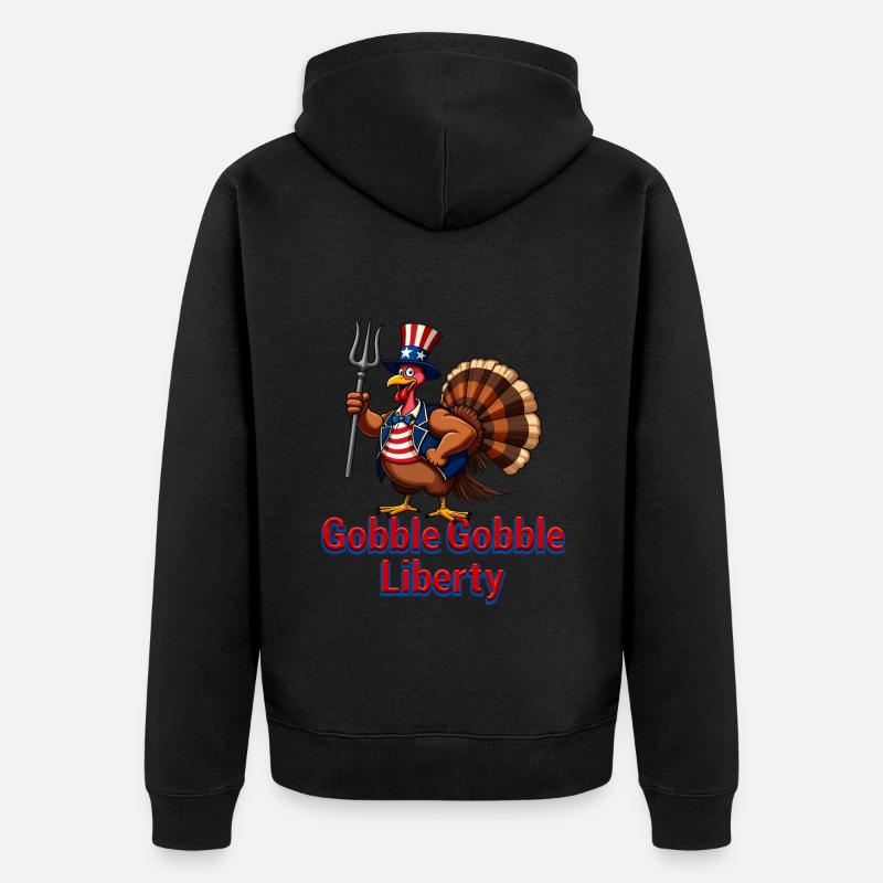 Gobble Gobble Liberty - Veste à capuche bio Premium Unisexe - noir