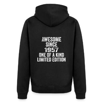 Génial depuis 1957 Unique en son genre 1957 Cadeau - Veste à capuche bio Premium Unisexe - noir - Dos - Nico (187cm)