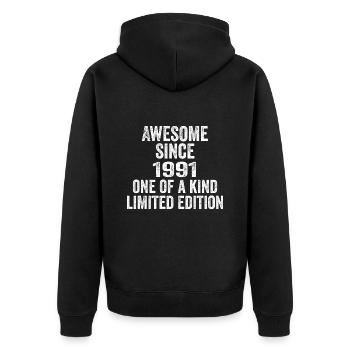Génial depuis 1991 Unique en son genre 1991 Cadeau - Veste à capuche bio Premium Unisexe - noir - Dos - Nico (187cm)