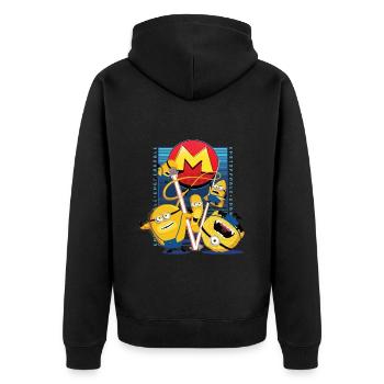 Minions Mega Minions With Super Powers - Unisex Premium Organic Zip Hoodie - black - Back - Nico (187cm)
