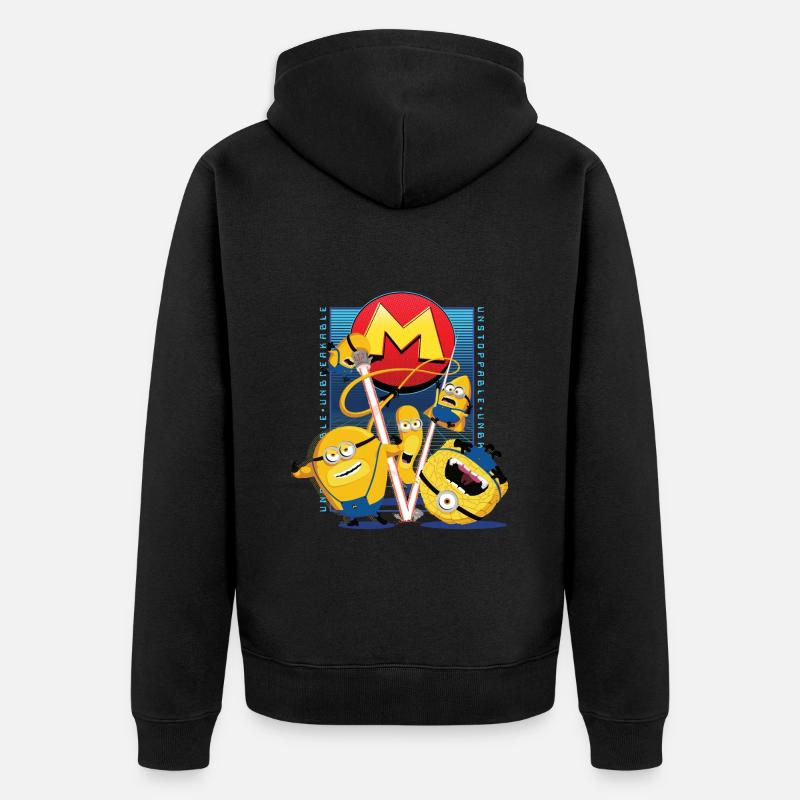 Minions Mega Minions Mit Superkräften - Unisex Premium Bio Zip Hoodie - Schwarz
