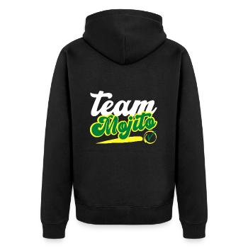 team mojito personalized humor gift idea - Unisex Premium Organic Zip Hoodie - black - Back - Nico (187cm)