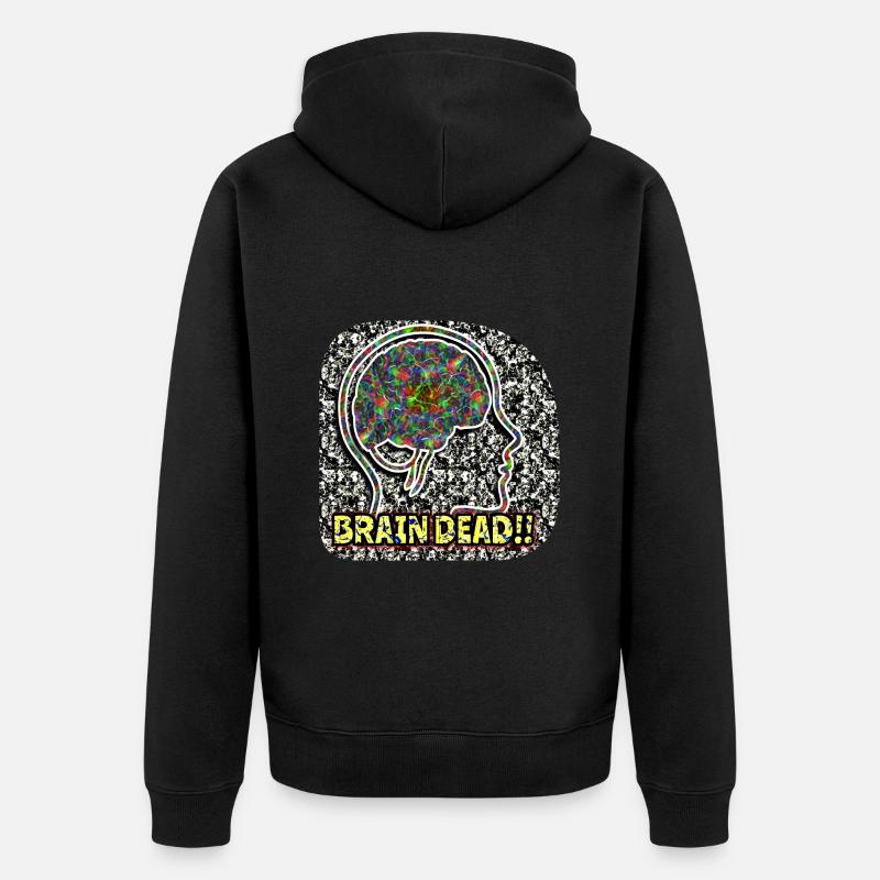Cerveau Daed !! - Veste à capuche bio Premium Unisexe - noir