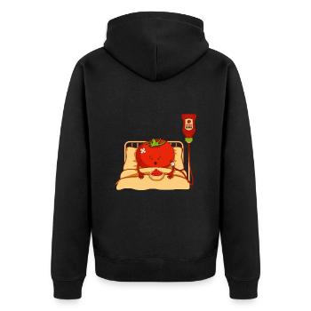 Tomate en congé de maladie - Veste à capuche bio Premium Unisexe - noir - Dos - Nico (187cm)