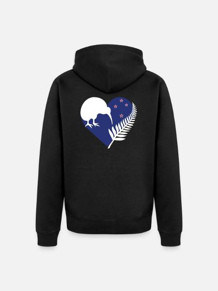 Neuseeland - Nouvelle-Zélande - Veste à capuche bio Premium Unisexe - noir