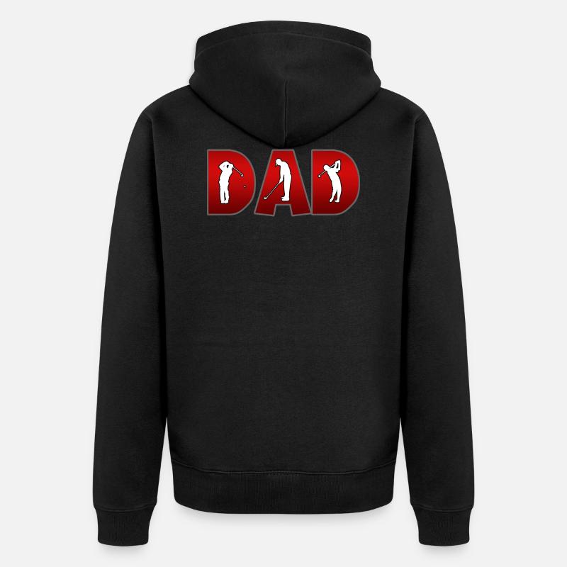 Golf Golf Golfeur DAD - Veste à capuche bio Premium Unisexe - noir