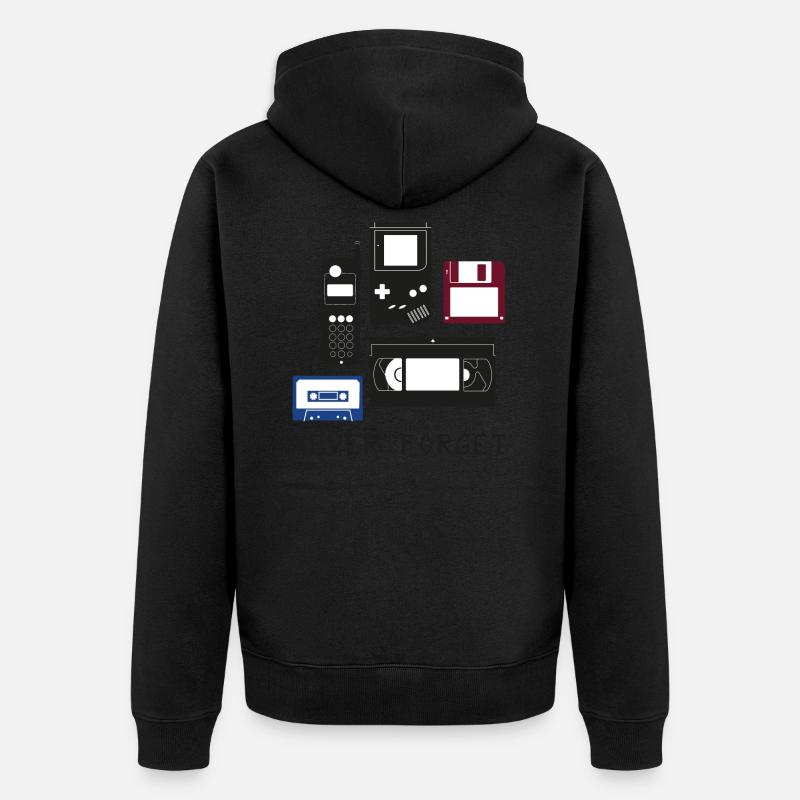 Ne jamais oublier shirt Nerd - Veste à capuche bio Premium Unisexe - noir