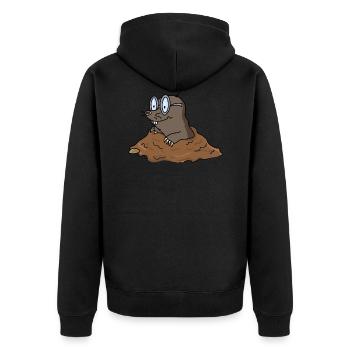 taupe - Veste à capuche bio Premium Unisexe - noir - Dos - Nico (187cm)