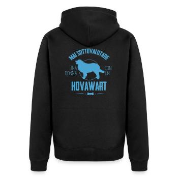 Canino Tshirt Hovawart - Veste à capuche bio Premium Unisexe - noir - Dos - Nico (187cm)