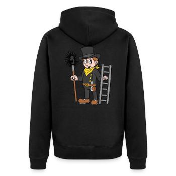 ramoneur - Veste à capuche bio Premium Unisexe - noir - Dos - Nico (187cm)