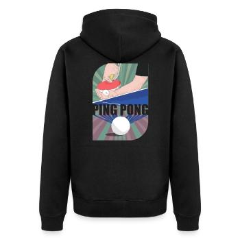 Ping Pong - Veste à capuche bio Premium Unisexe - noir - Dos - Nico (187cm)