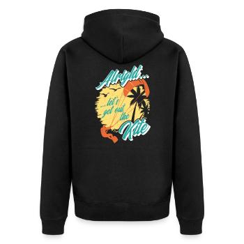 Cadeau de kitesurf pour le soleil d'été - Veste à capuche bio Premium Unisexe - noir - Dos - Nico (187cm)