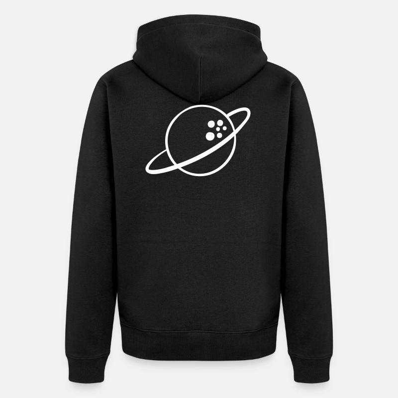 Planète Saturne - Veste à capuche bio Premium Unisexe - noir