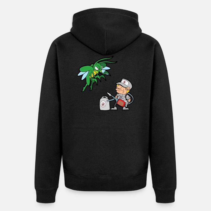 Kammerjäger Schädlingsbekämpfer Ungeziefer - Unisex Premium Bio Zip Hoodie - Schwarz