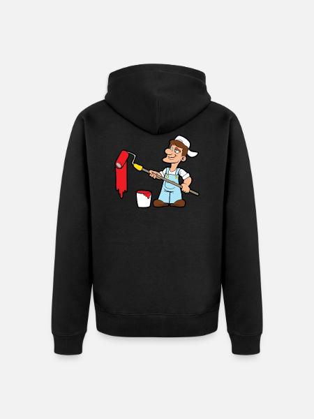 Painter upholsterer craftsman - Unisex Premium Organic Zip Hoodie - black