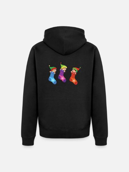 Christmas stockings Christmas socks Christmas - Unisex Premium Organic Zip Hoodie - black