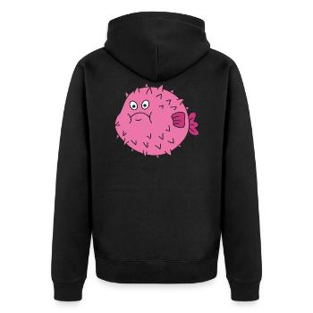 Poisson mignon mignon - Veste à capuche bio Premium Unisexe - noir - Dos - Nico (187cm)