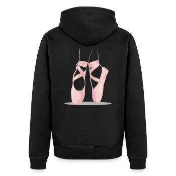 Ballerine ballerine danseuse - Veste à capuche bio Premium Unisexe - noir - Dos - Nico (187cm)