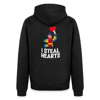 Drôle de Saint Valentin Couple De Pirates Cadeau - Veste à capuche bio Premium Unisexe - noir - Dos - Nico (187cm)