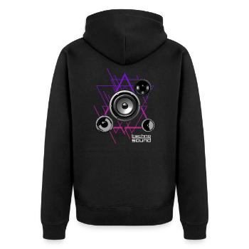 Cadeau de haut-parleur Electro Sound Techno House - Veste à capuche bio Premium Unisexe - noir - Dos - Nico (187cm)