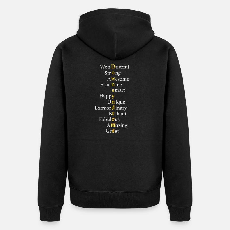 Downsyndrom - Unisex Premium Bio Zip Hoodie - Schwarz