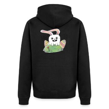 Pâques est là! Joli cadeau cool pour les enfants - Veste à capuche bio Premium Unisexe - noir - Dos - Nico (187cm)