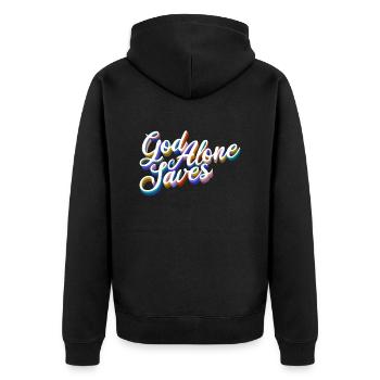 God Inspiration Bible Christians Bible Verse Gift - Unisex Premium Organic Zip Hoodie - black - Back - Nico (187cm)