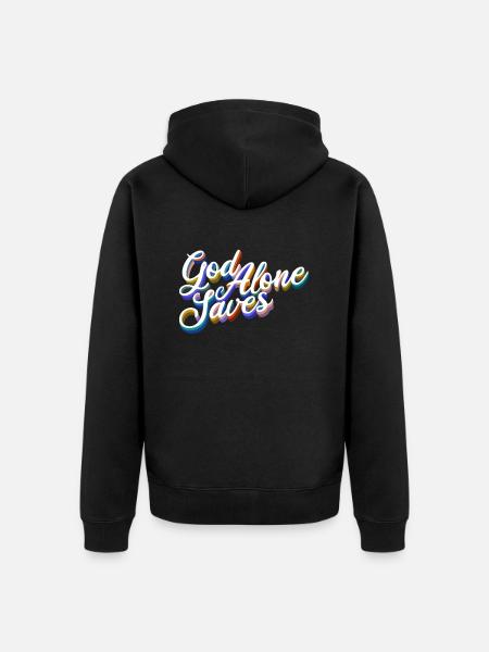 Gud inspirasjon bibel kristne bibel vers gave - Premium økologisk unisex-hettejakke - svart
