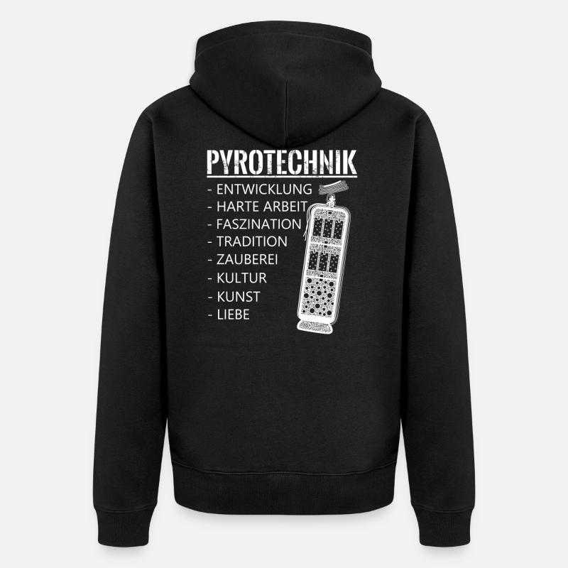 Pyro Feuerwerk Pyrotechnik - Veste à capuche bio Premium Unisexe - noir