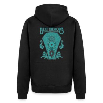 Beat Tremors Orgasmic Sounds Music Stereo Hifi - Unisex Premium Organic Zip Hoodie - black - Back - Nico (187cm)