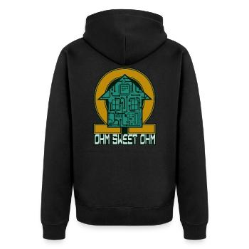 Ohm Sweet Ohm Resistor Electronics Electronics Technician - Unisex Premium Organic Zip Hoodie - black - Back - Nico (187cm)