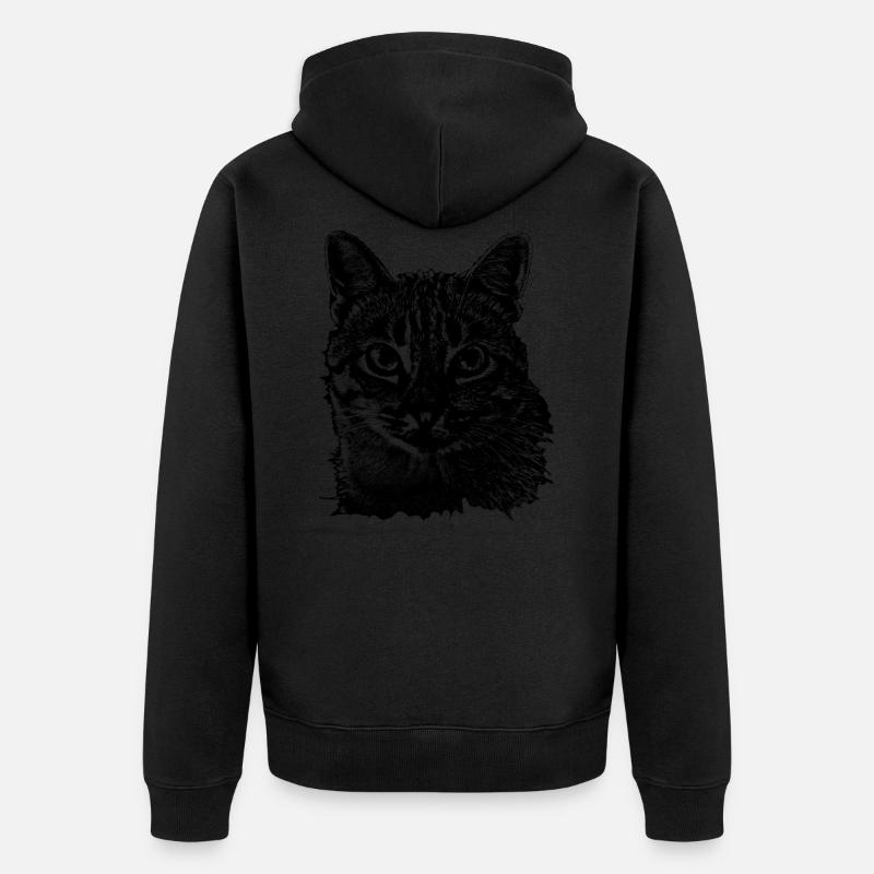 Chat chat - Veste à capuche bio Premium Unisexe - noir