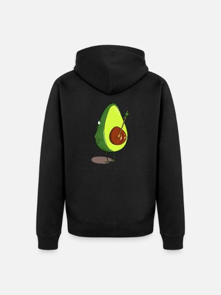 Avocado - Unisex Premium Bio Zip Hoodie - Schwarz