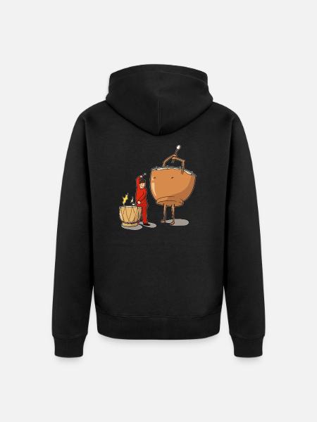 Timbale batteur - Veste à capuche bio Premium Unisexe - noir