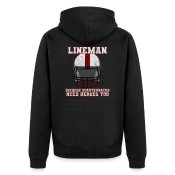 Les quarterbacks de football ont aussi besoin de héros - Veste à capuche bio Premium Unisexe - noir - Dos - Nico (187cm)