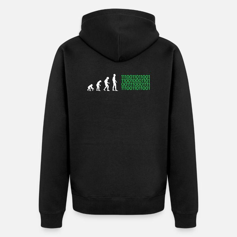 Evolution Artificial Intelligence - Unisex Premium Organic Zip Hoodie - black