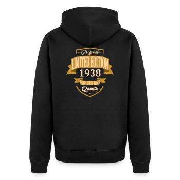 Limited Edition 1938 - Veste à capuche bio Premium Unisexe - noir - Dos - Nico (187cm)