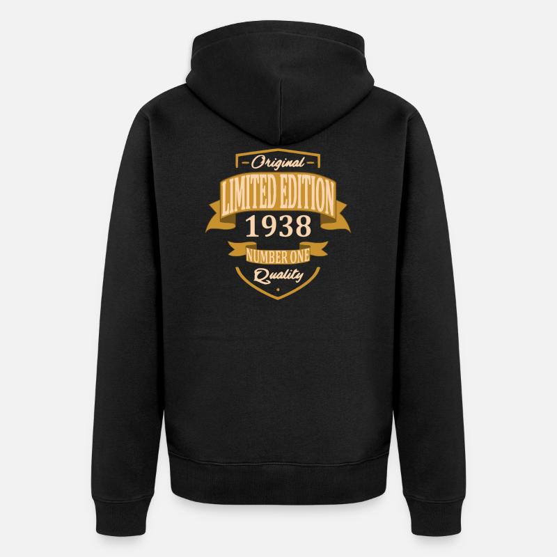 Limited Edition 1938 - Veste à capuche bio Premium Unisexe - noir
