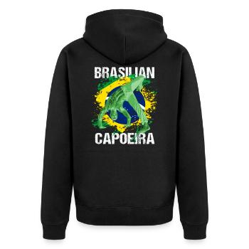 Brésil Capoeira Danse de combat Arts Martiaux Fitness - Veste à capuche bio Premium Unisexe - noir - Dos - Nico (187cm)