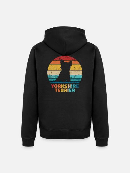 Yorkshire - Unisex Premium Organic Zip Hoodie - black