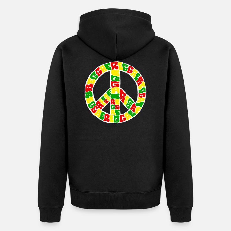 Reggae - Unisex Premium Bio Zip Hoodie - Schwarz