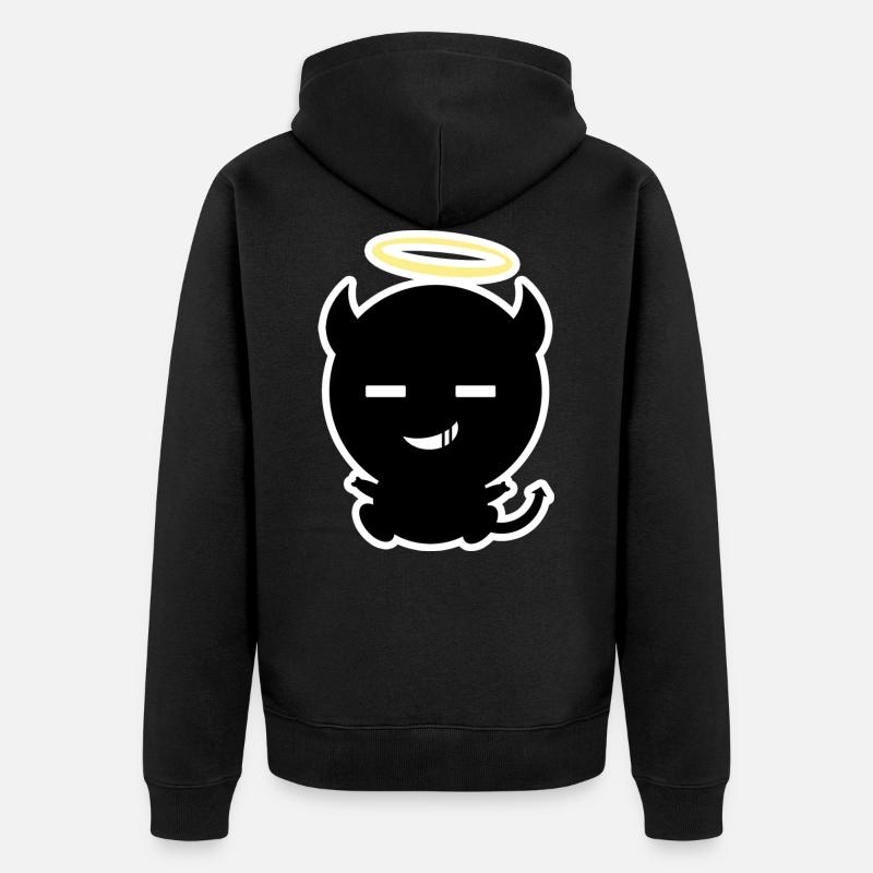 Petit bébé ange diable - Veste à capuche bio Premium Unisexe - noir