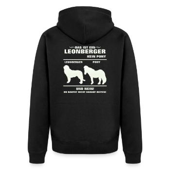 Leonberger Kein Pony Hunde Liebhaber Hunderasse - Unisex Premium Bio Zip Hoodie - Schwarz - Hinten - Nico (187cm)
