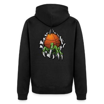 Basketball Alienklaue Monsterwesen Dunking - Veste à capuche bio Premium Unisexe - noir - Dos - Nico (187cm)