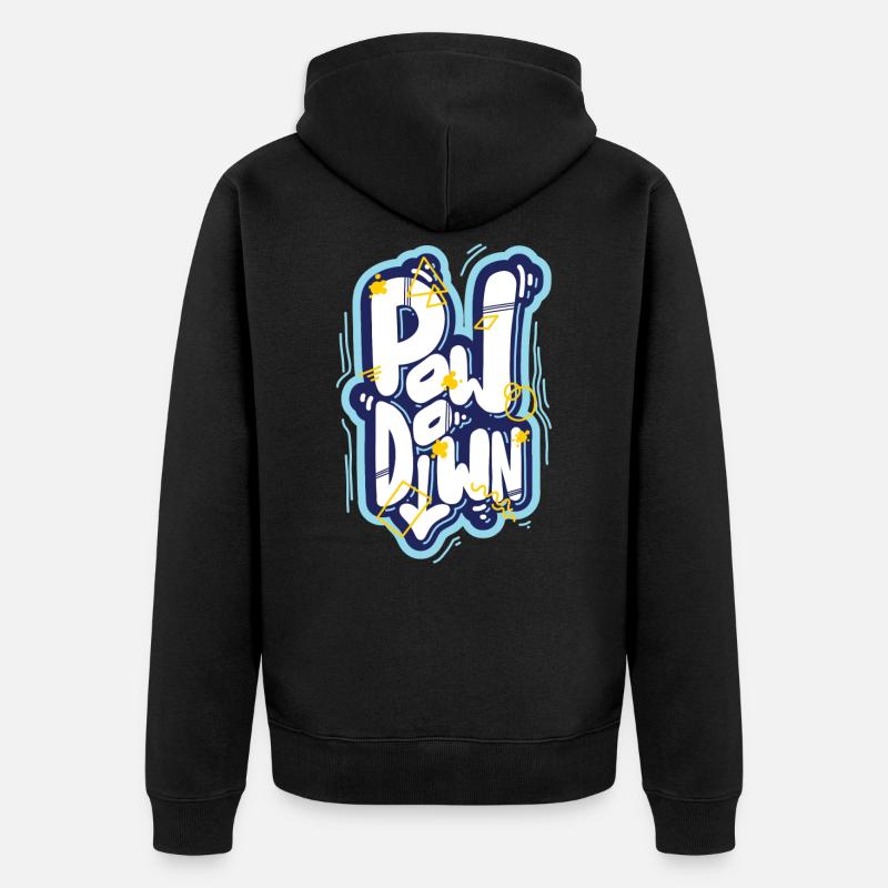 Pow Down - Veste à capuche bio Premium Unisexe - noir