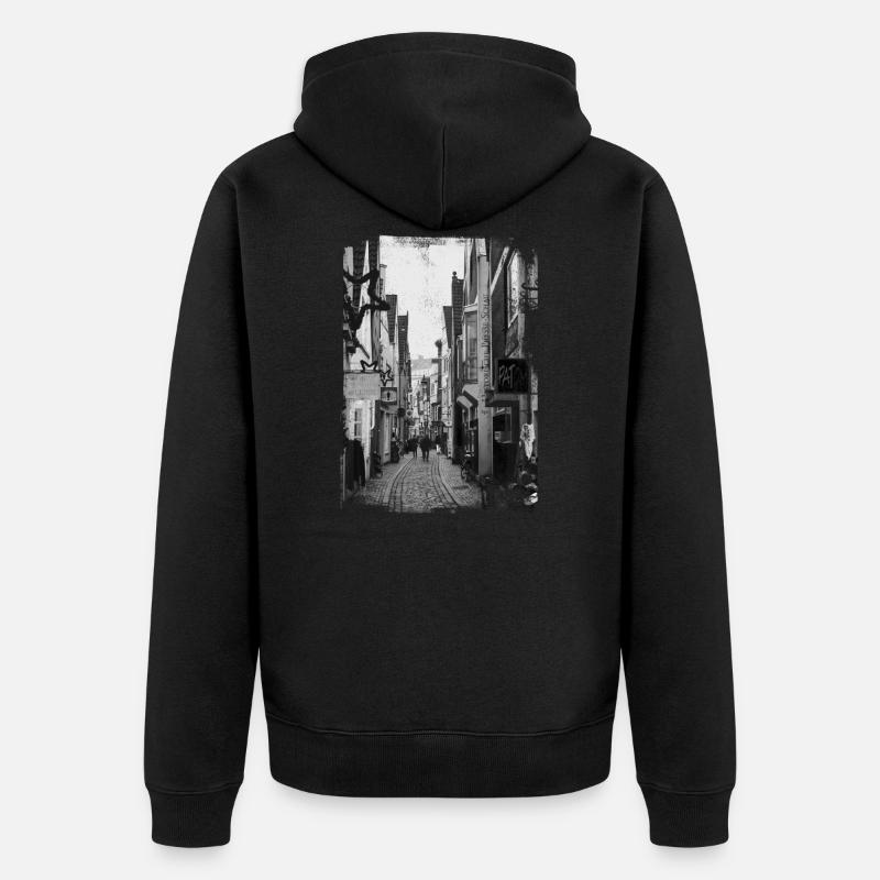 Bremen - Unisex Premium Bio Zip Hoodie - Schwarz